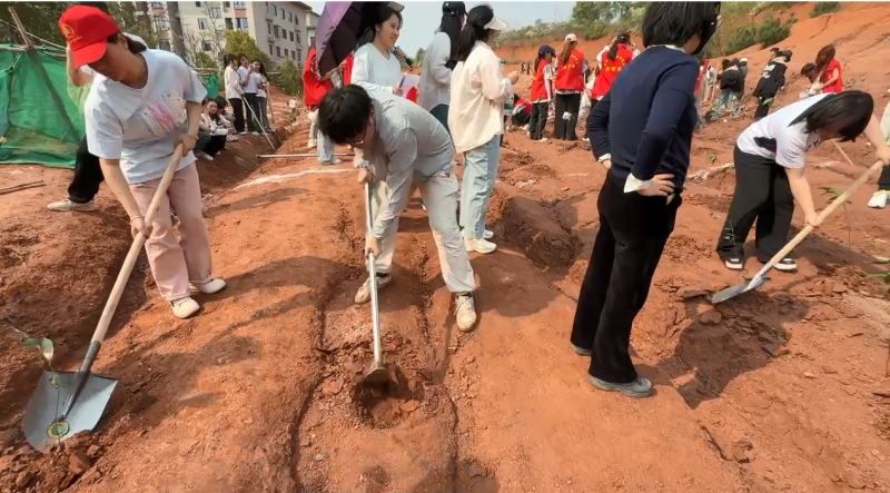 衡陽幼兒師范高等專科學(xué)校開展“綠色校園·黨員先行”植樹活動